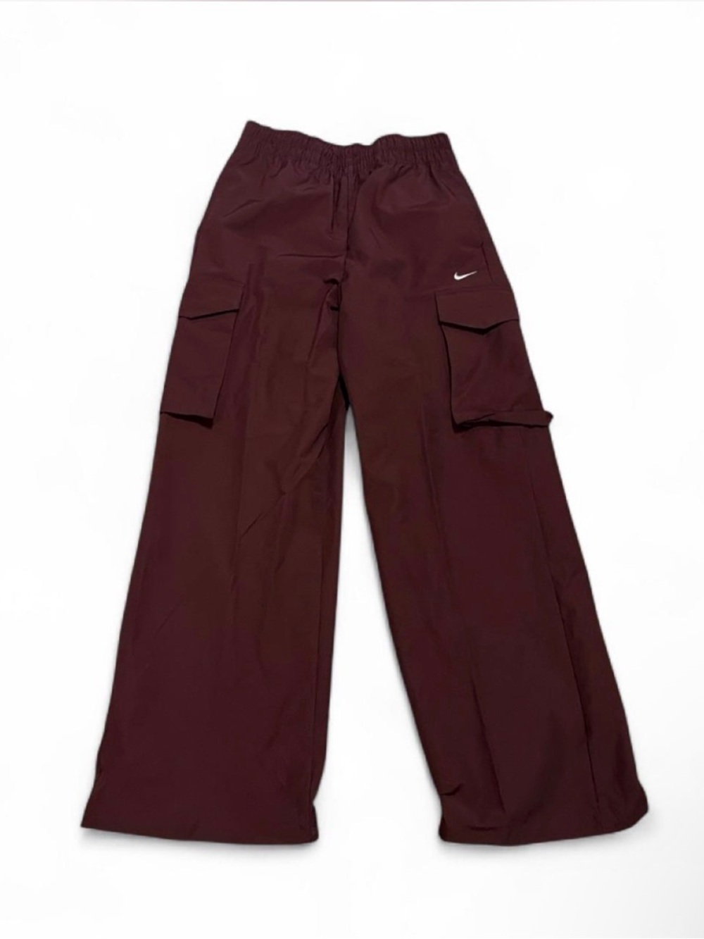 Nike Kids Burgundy Cargo Joggers with Side Pockets